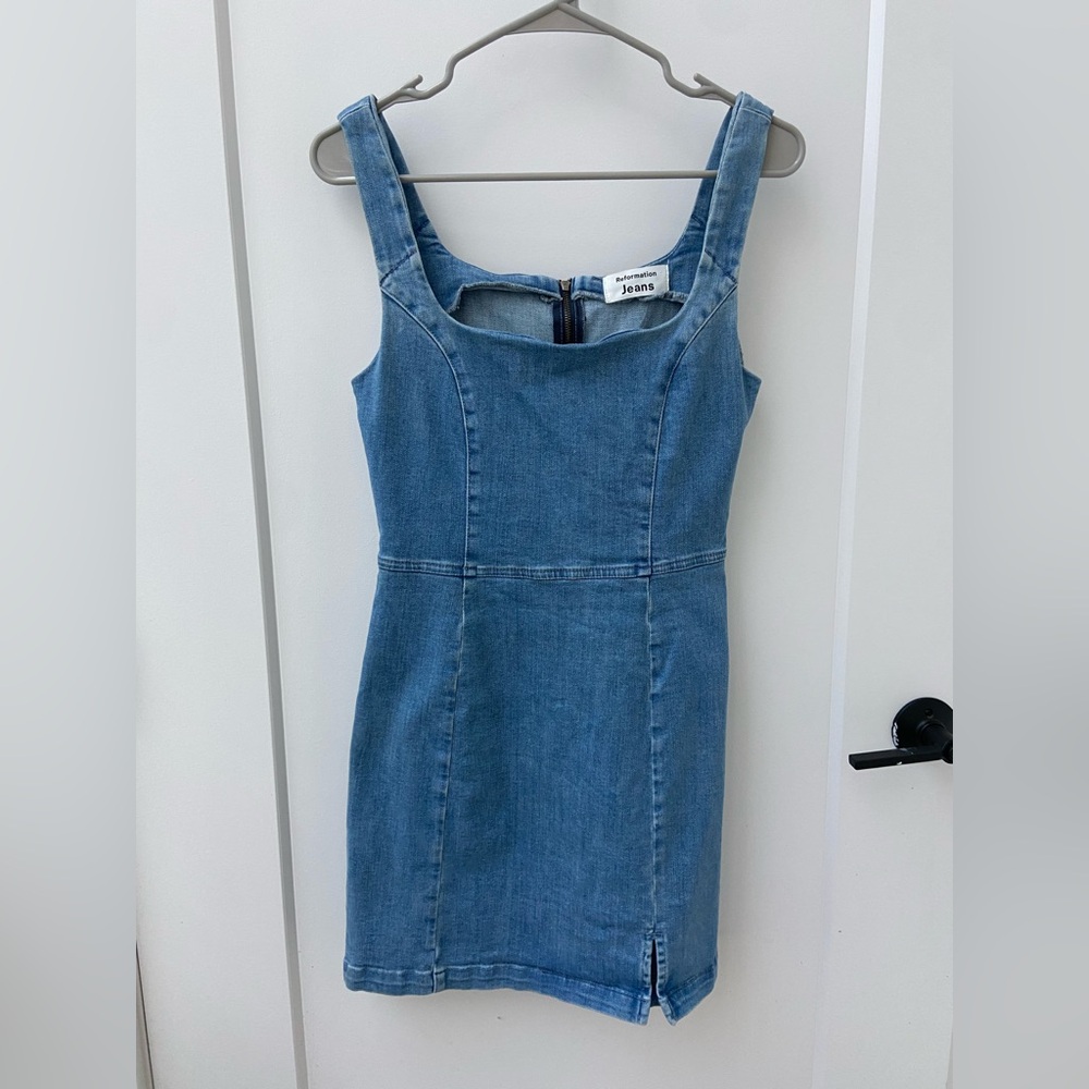 Reformation Denim Blue Mini Dress